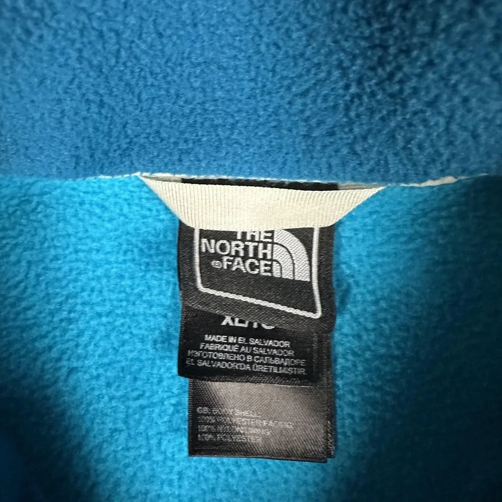 The North Face Fleece Jacket Womens XL Blue Teal Full Zip Outdoor Warm‎ Cozy